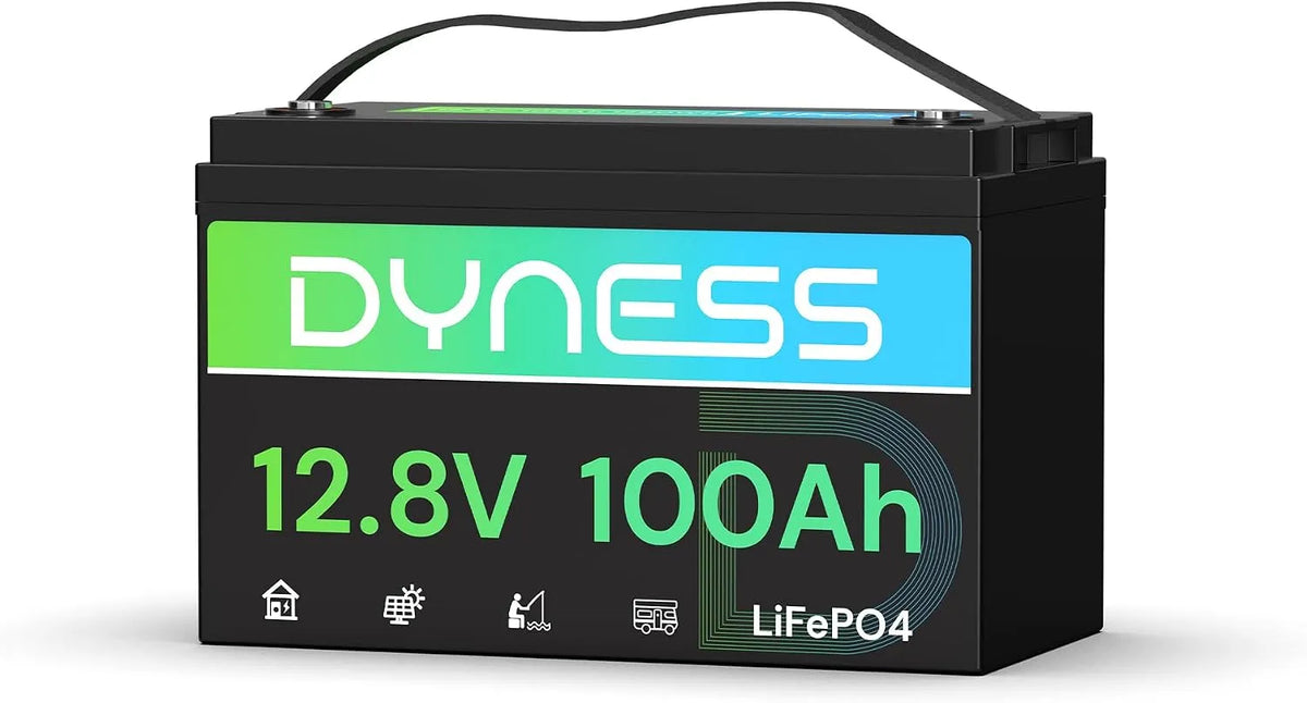 Modèle 100Ah avec BMS 100A LiFePO4 Batterie Lithium, Protection Basse Température, pour Camping Car, Système Solaire, Caravane, Bateau, Hors-Réseau