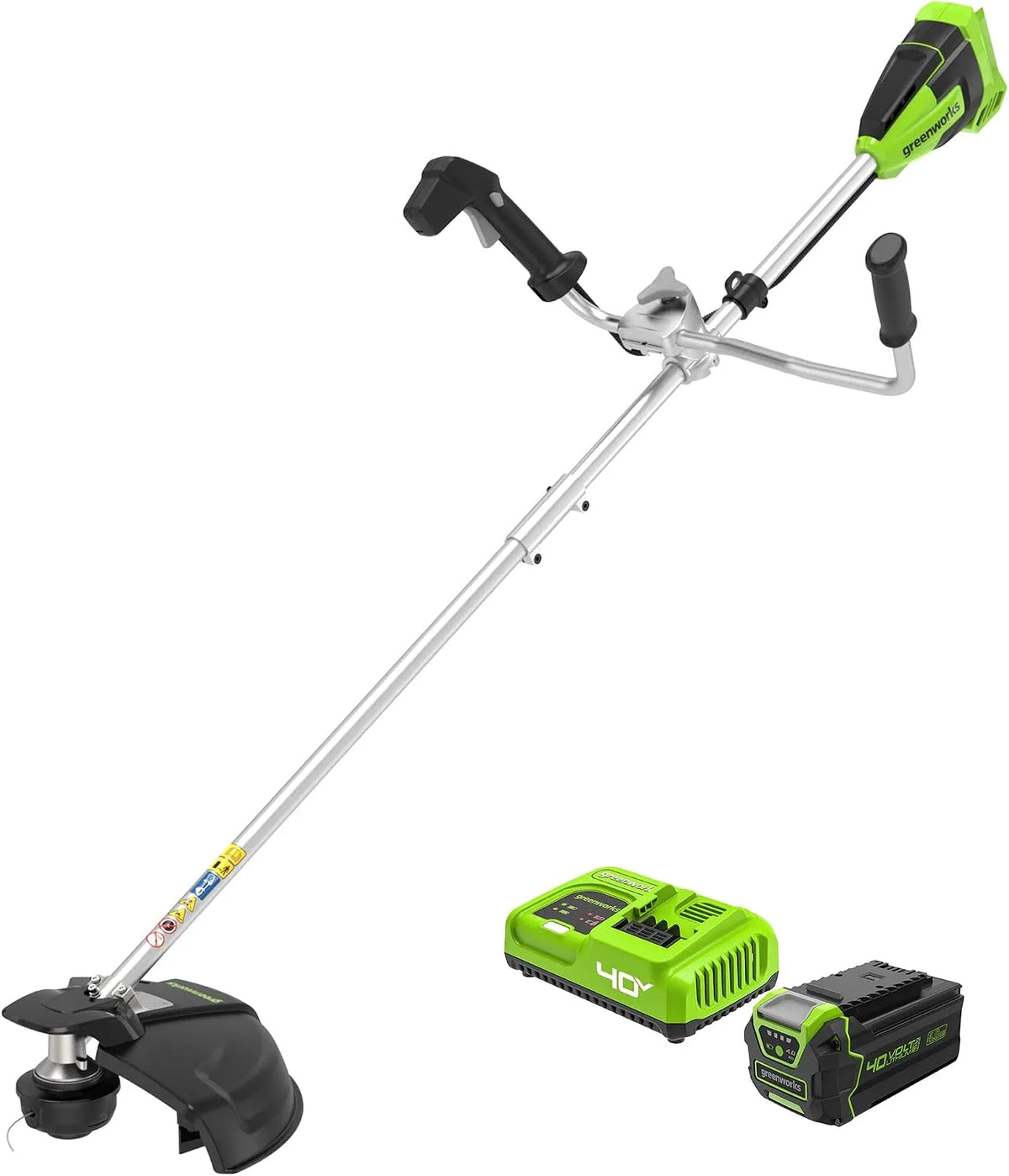 Greenworks débroussailleuse, Coupe-Bordures & 40V 40cm avec Batterie 4Ah et Rapide Chargeur 5A