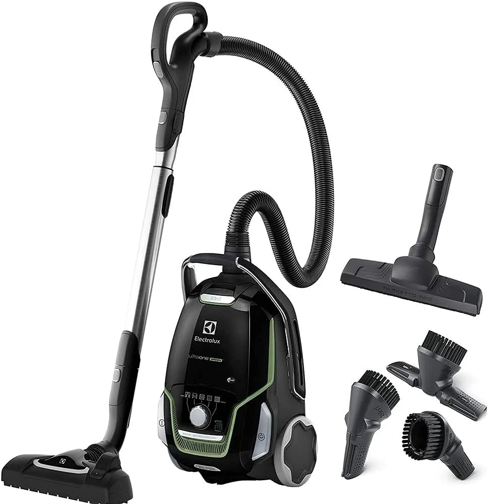 Electrolux aspirateur EUO9GREEN, Ultra Silencieux 65 dB, 2 sacs inclus, 70% de plastique recyclé, UltraOne, Traineau avec Sac, Poignée Ergonomique