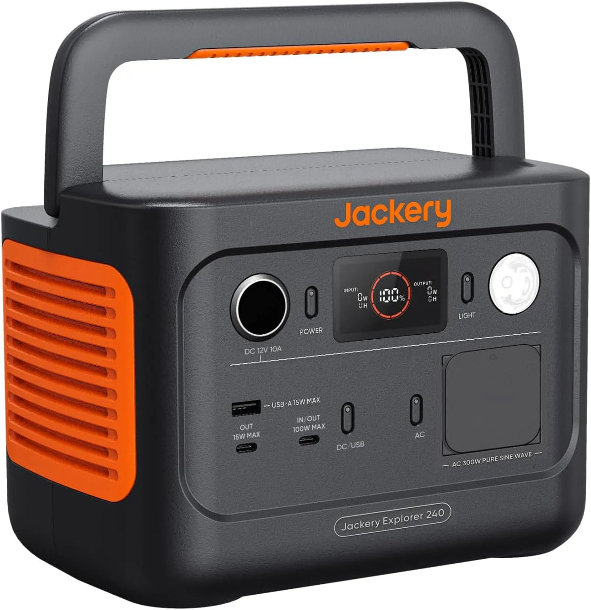 Station électrique portable LiFeP04 CA/100W, puissance 100W USB-C Sortie, Portable Jackery Explorer 240 V2, 256Wh Batterie, 300W CA, Camping, Urgence