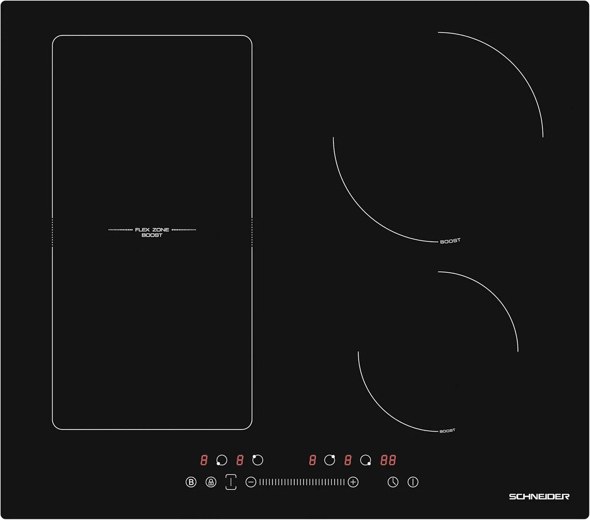 Table de cuisson SCTI6041N31, induction 60cm, 4 zones dont 1 flexible, Minuterie, Commande par slider