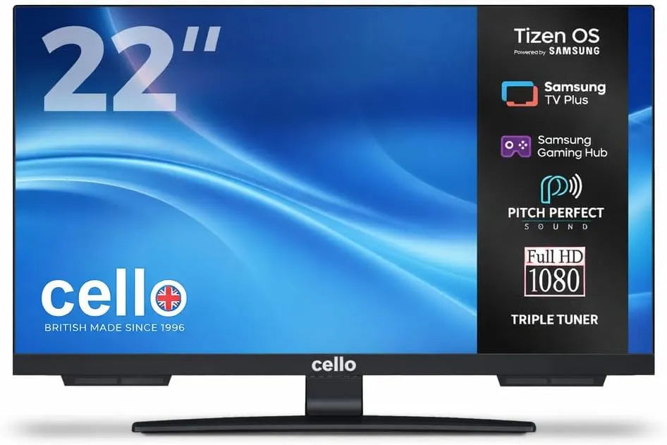 Samsung modèle C2226TZH, Haut-parleurs Pitch Perfect, Cello TV LED Smart 22' sans Cadre avec Tizen OS de, Gaming Hub, Triple Tuner