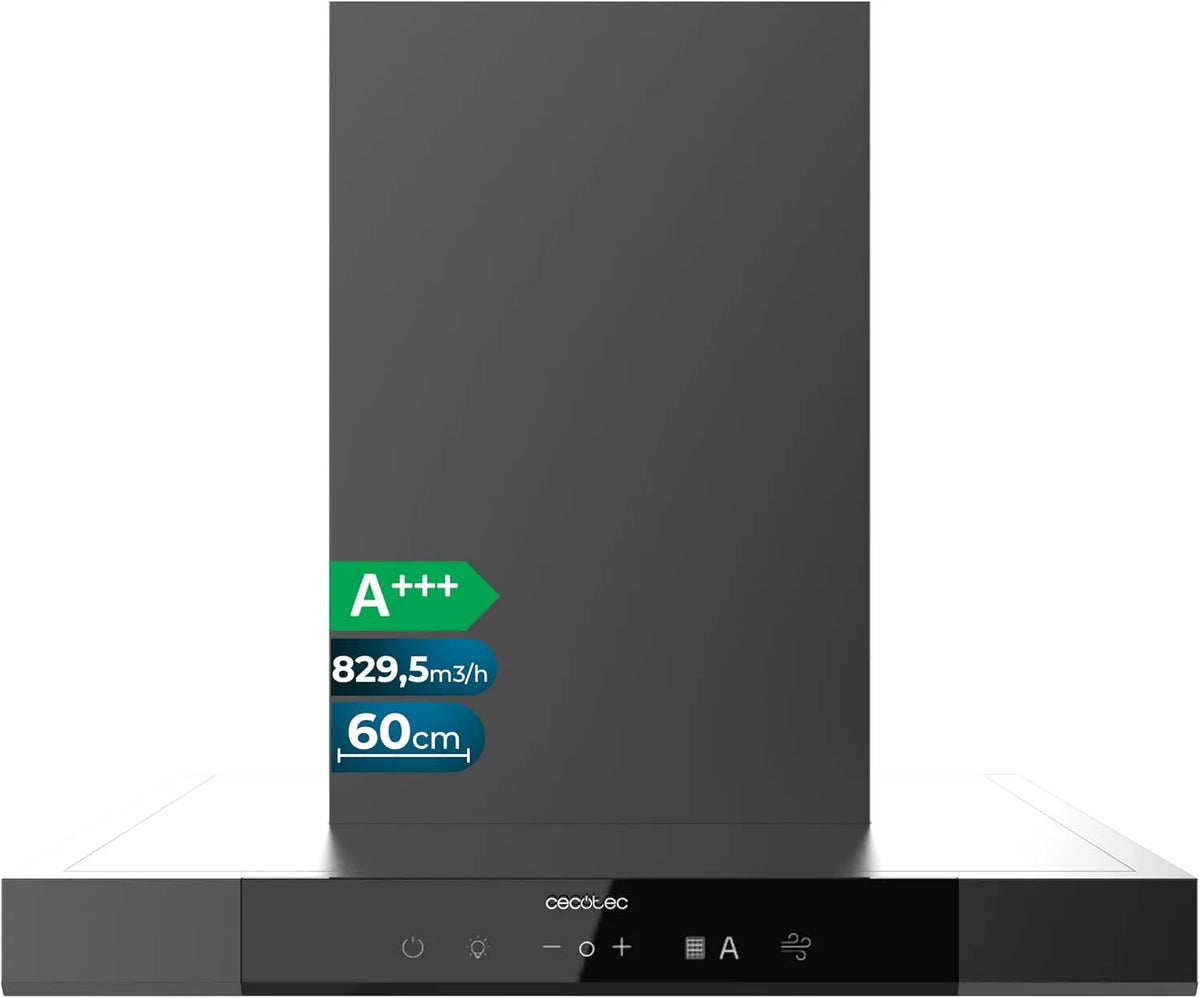 Cecotec hotte aspirante 609500, Hand Movement Control et Double Booster, classe énergétique A+++, Filtres Lavables, Heat Sensor