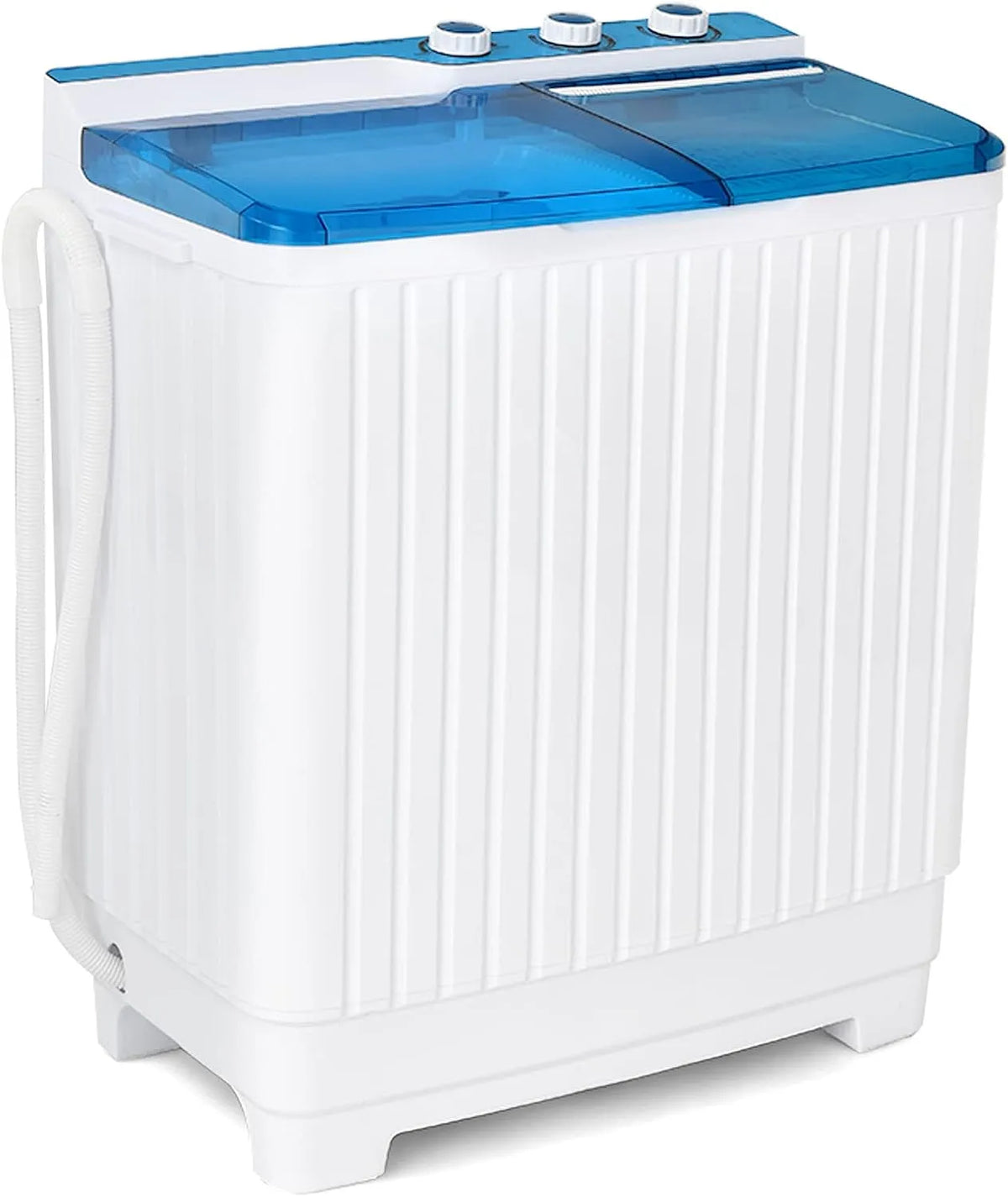 Goplus lave-linge, Lave-linges 7,5 KG avec Séchage 3 KG, dimensions 76,5 x 43 x 87 CM, Bleu
