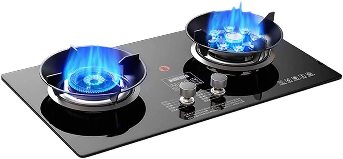 Cuisinière à gaz, Cuisinière Domestique Au GPL, Table De Cuisson Haute Puissance À 9 Cavités De 5,2 KW, À Double Brûleur, minuterie intégrée, LPG