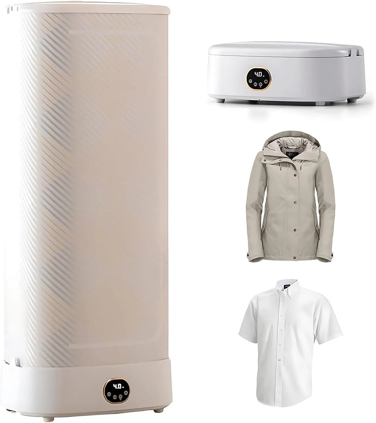 VZXATYOP Défroisseur, Vapeur Vertical Pliable De 1000 W, Séchage À Air Chaud À 360° Et Télécommande For Des Vêtements