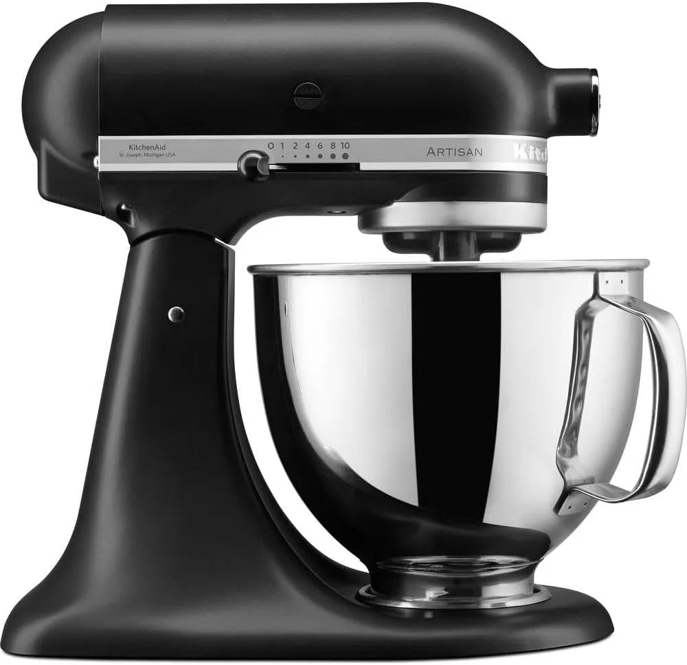 KitchenAid robot pâtissier, Batteur avec 3 accessoires et Bol inox de 4,8 L, Artisan, Robot cuisine multifonctions à tête inclinable