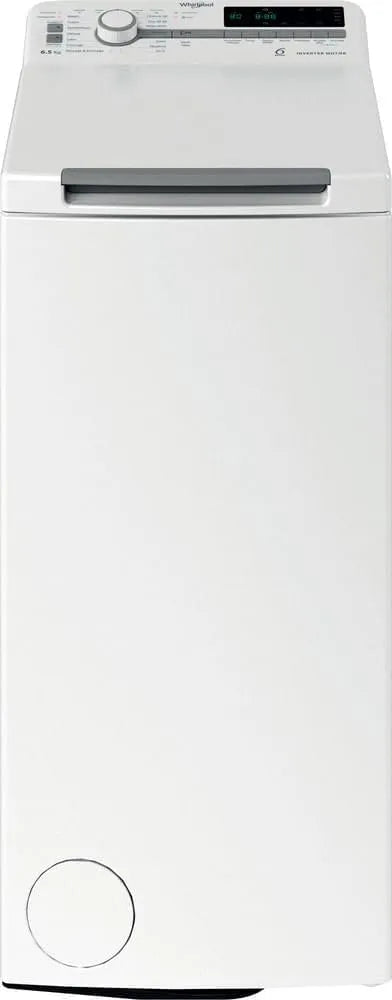 Whirlpool lave-linge TDLR 65261 FR, Top 6,5 kg, 1200 tr/min, Classe énergétique A, Essorage B, Afficheur digital, Pose libre, finition blanche