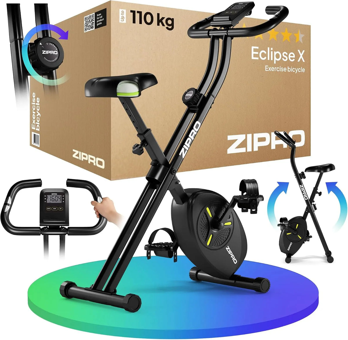 Vélo, Eclipse X, ZIPRO Velo D Appartement D'appartement Pliable Elliptique Cardio-training Home Trainer
