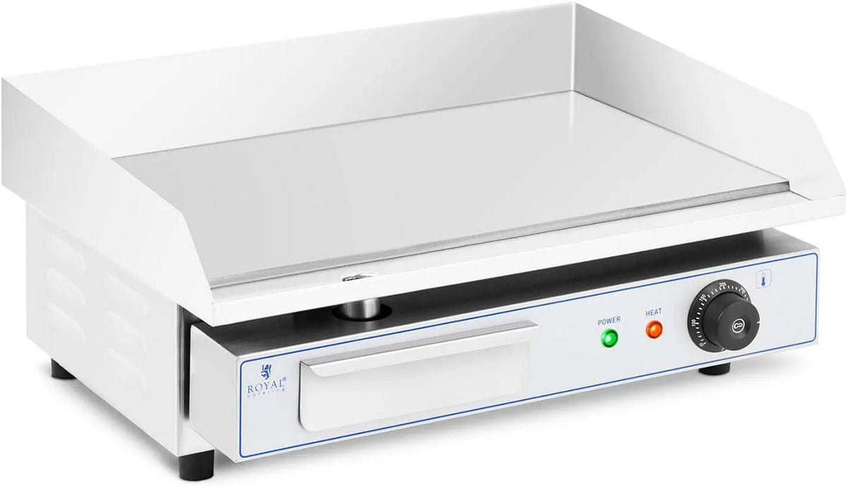 Barbecue, Royal Catering Plancha Électrique 1 Feu 55 x 35 cm, 3 000 W, dimensions 550 x 350 mm, snack-bar, Extérieur