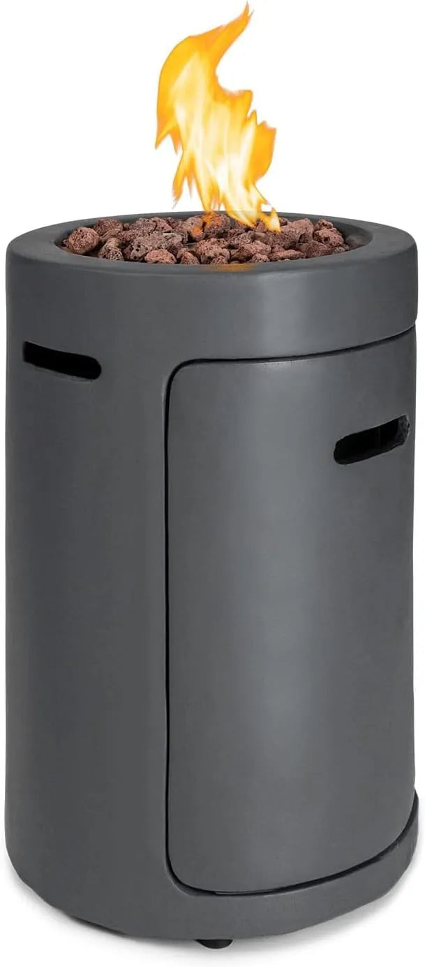 Modèle Poêle à gaz Max.50 Blumfeldt Crete, FireView 360°, Acier Inoxydable, Pression du gaz: mbar, Puissance calorifique 13 KW, gaz Liquide