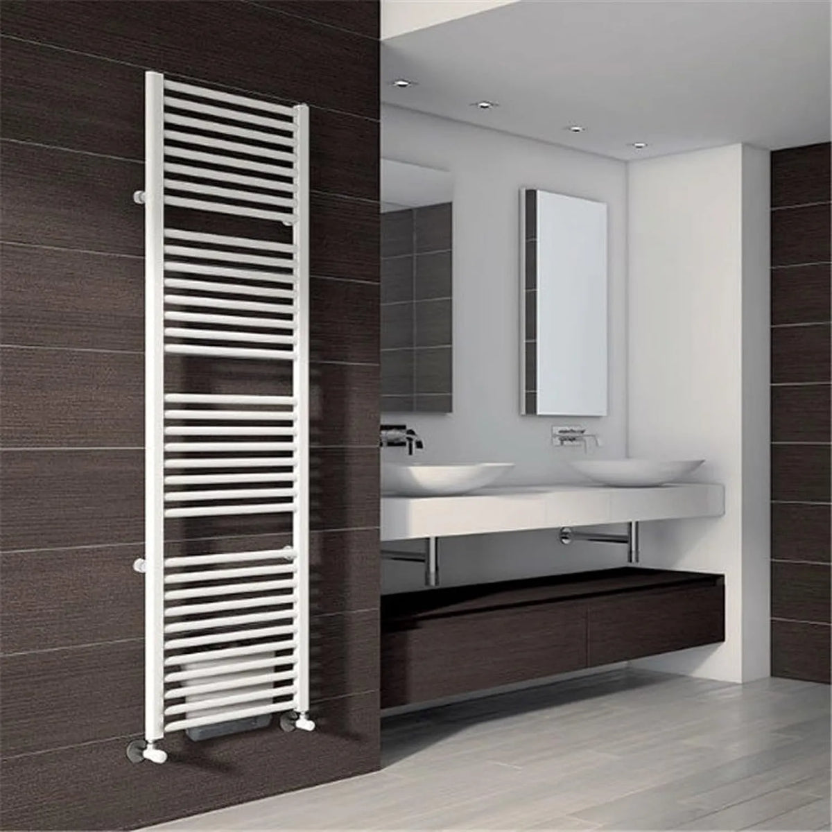 Sèche-serviettes CGA50008 finition blanche-ERL053B01A401NNN IRSAP Radiateur, IRSAP Radiateur Eau Chaude + soufflant ARES Booster 710W