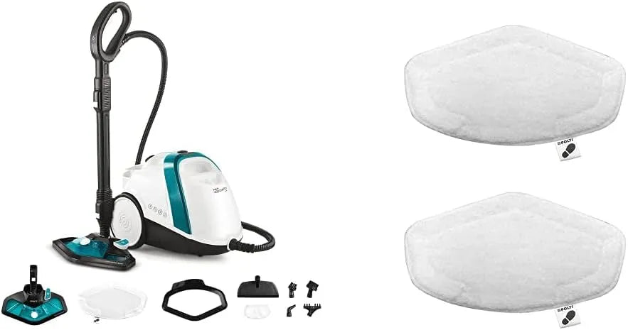 Polti modèle 100_T, Chaudière Haute Pression 4 Bar, Vaporetto Smart, 9 Accessoires + Kit 2 Serpillères pour Vaporetto Brosse Vaporforce
