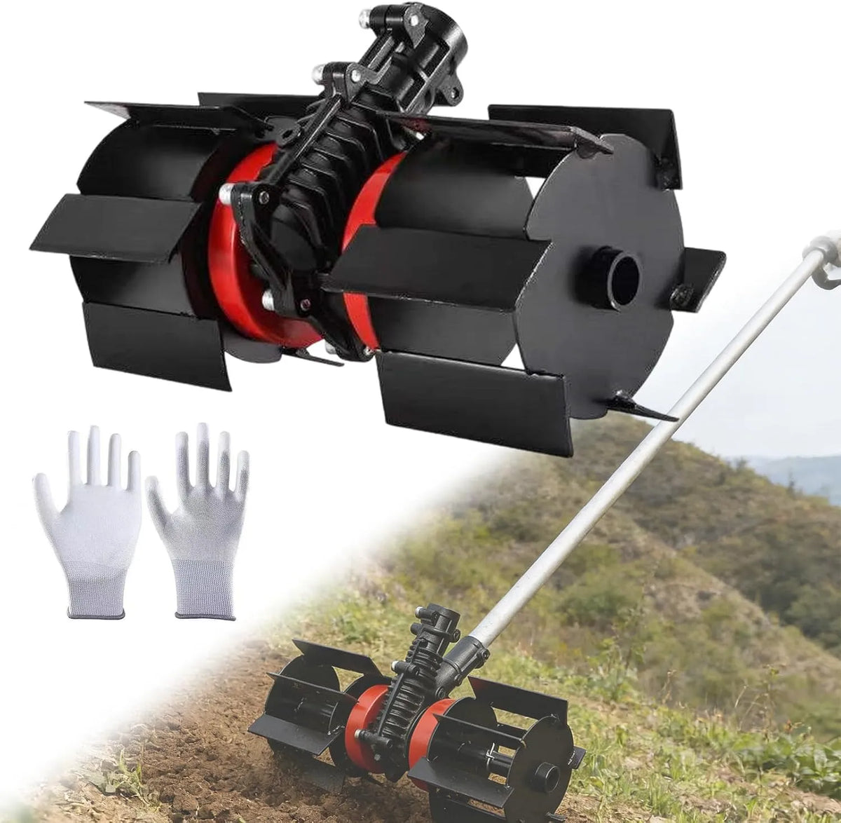 Débroussailleuse, Roue de Désherbage Multifonctions pour, Accessoire Jardin Acier Haute Résistance