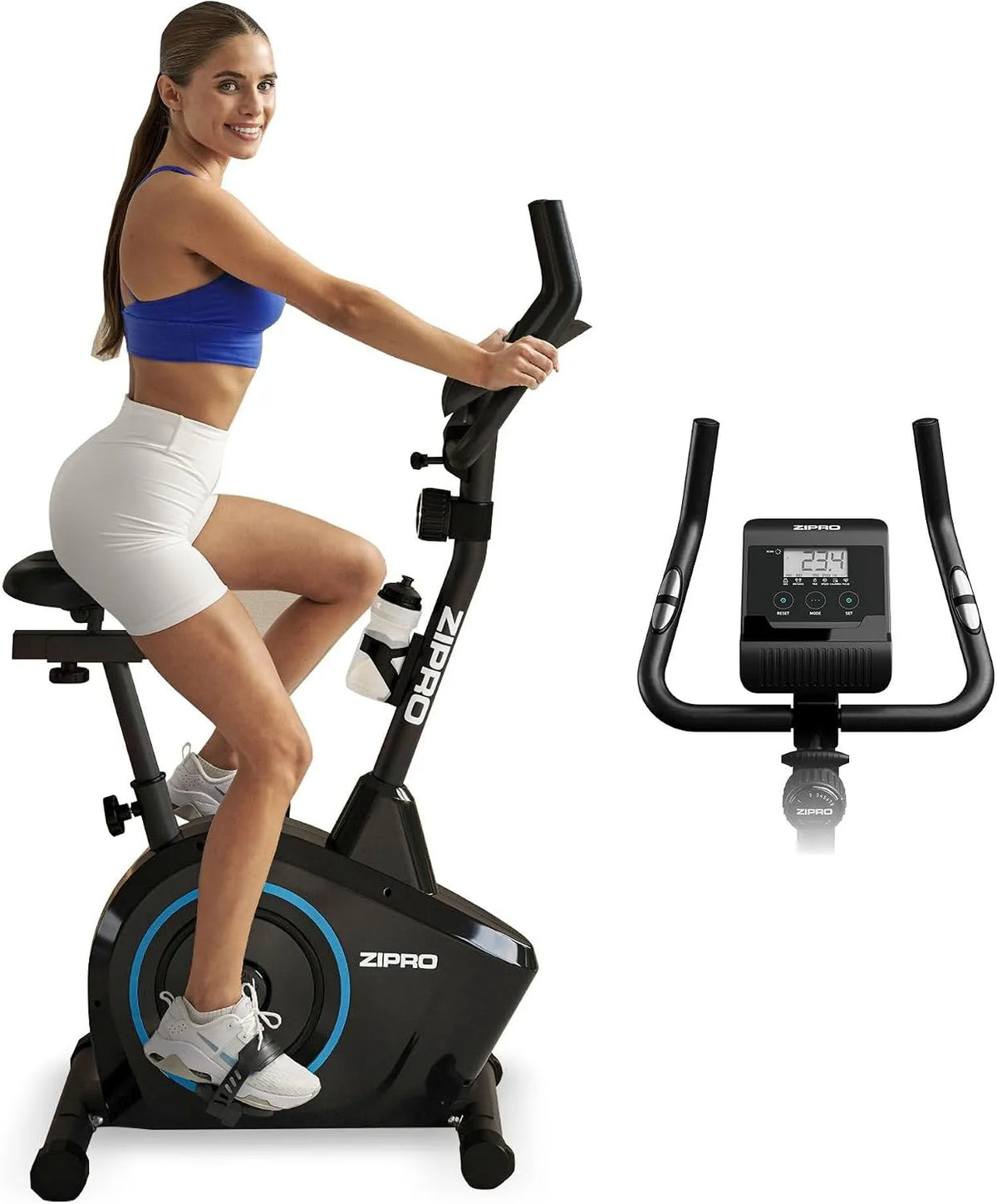 Vélo Zipro, d'appartement Boost, d'intérieur, Ergomètre à piles, Ergomètre jusqu'à 120 kg, Ergomètre Fitness, d'entraînement à domicile