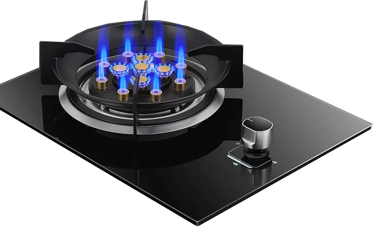 Cuisinière à gaz, largeur 33 Cm, Brûleur Wok À Anneau De Feu 9,0 KW À 13 Cavités, 1 Brûleur, Convient For La Cuisine À Domicile
