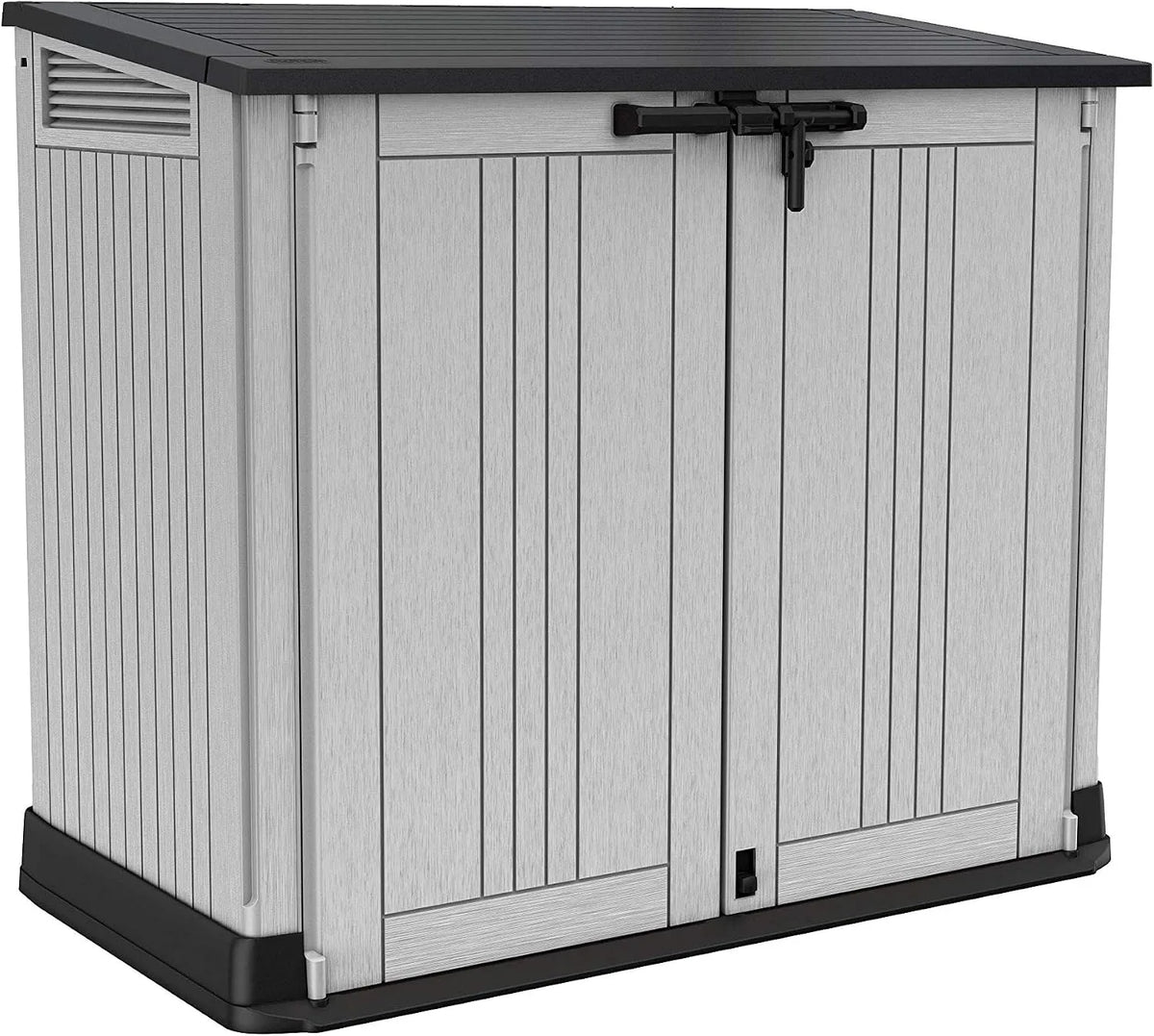 Abri de jardin Keter 249317, finition grise clair avec couvercle finition grise foncé, Store it Out Nova extérieur 132 x 71,5 x 113,5 cm