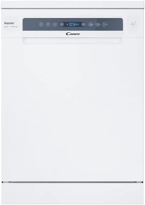 Candy lave-vaisselle CF6C4F2W, 16 couverts, 44dB, pose libre Rapido, Maxi Cuve, Connecté, finition blanche