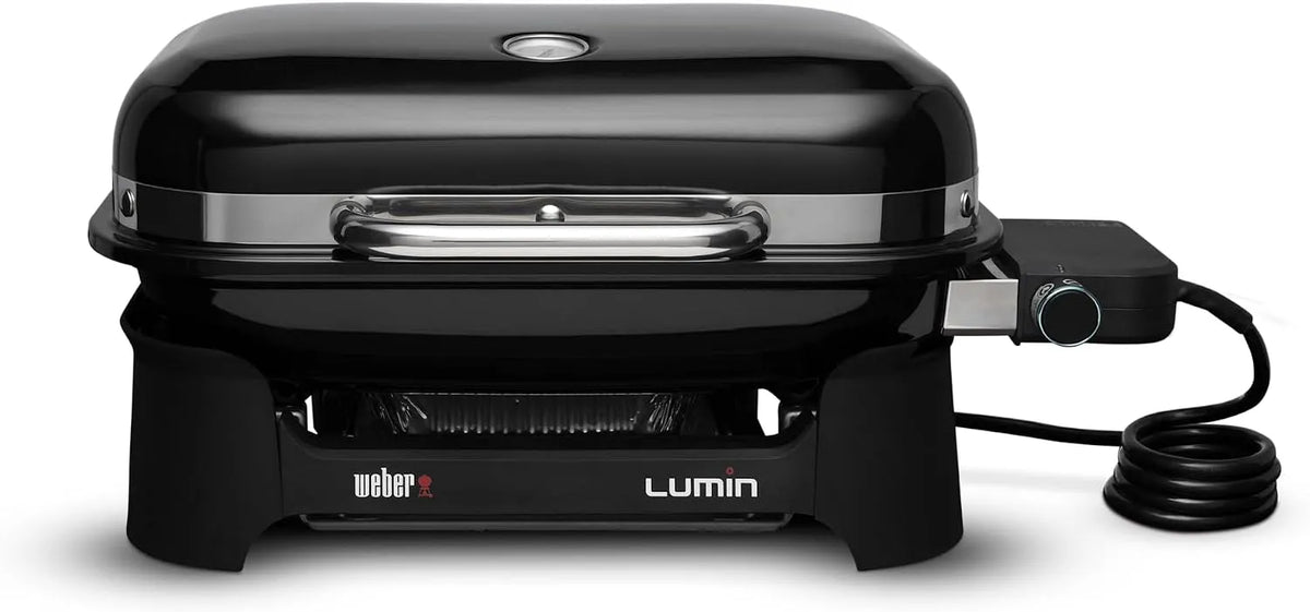 Barbecue 91010979 Weber Lumin Compact, atteint plus de 315 °C, dimensions 43 x 32 cm, électrique, portable, polyvalent, idéal pour saisir, fumer