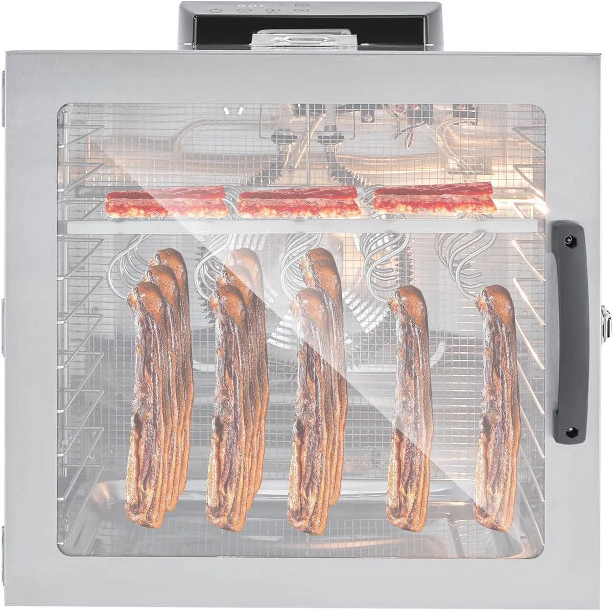 Déshydrateur alimentaire, puissance 1000 W, Avec 20 crochets, Minuterie 0-24 heures, Pour steaks de bœuf, jerky, capacité 42,5 l, 1800 tr/min