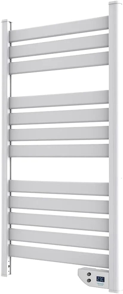 Cecotec sèche-serviettes 9000, électrique ReadyWarm Twin Towel Black 500 W, Affichage LED et minuterie 2h, finition blanche