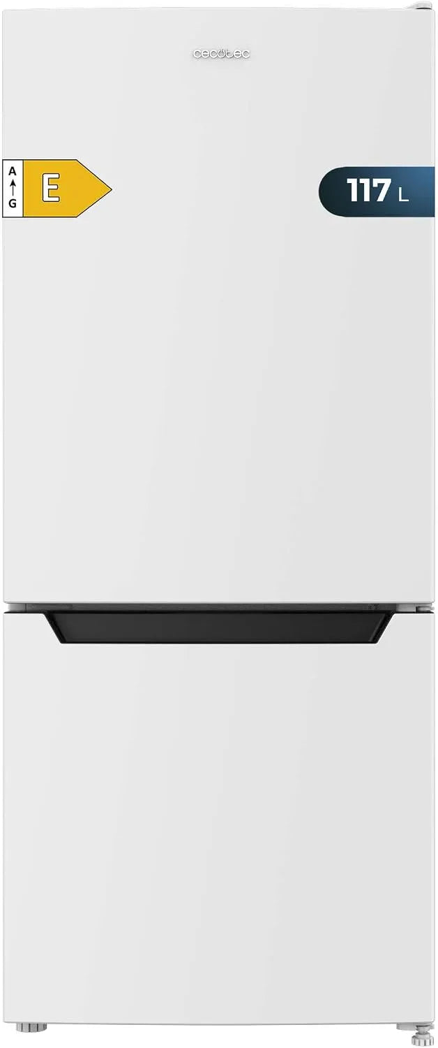 Cecotec réfrigérateur, Defrost, classe énergétique E, Refrigerateur Congelateur Combiné Bolero CoolMarket Combi 117 DF White E. 117L, Fast Freezing
