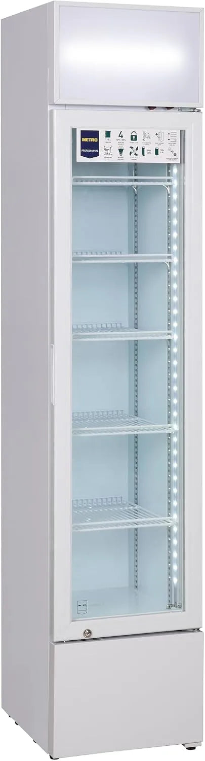 Modèle Vitrine à boissons Slim GSC2133B METRO Professional, capacité 133 L, puissance 200 W, Réfrigération Statique, avec Serrure, finition blanche