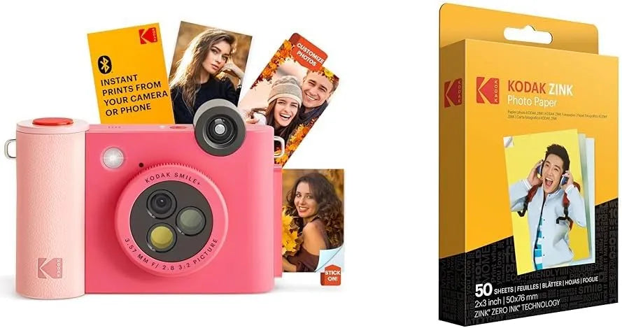 Appareil photo, KODAK Smile+ 2 en 1 numérique instantané et imprimante Photo, 50 Feuilles