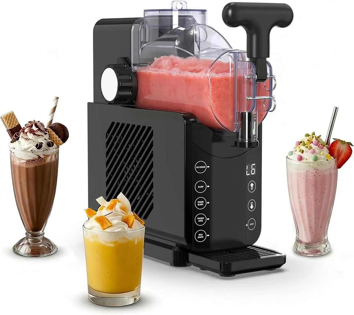 YH1650 Machine, cocktails glacés, à slush 2,6 l avec 5 programmes intelligents pour la maison, sans glaçons et autonettoyage, margaritas, frappé